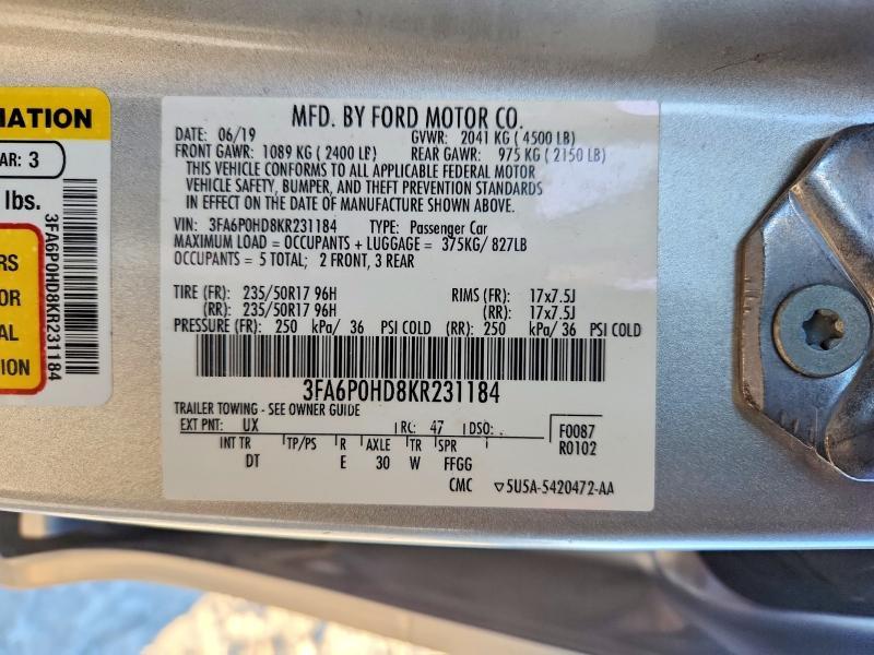 2019 Ford Fusion se