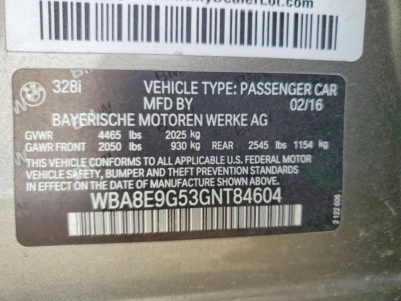 2016 BMW 328 i Sulev