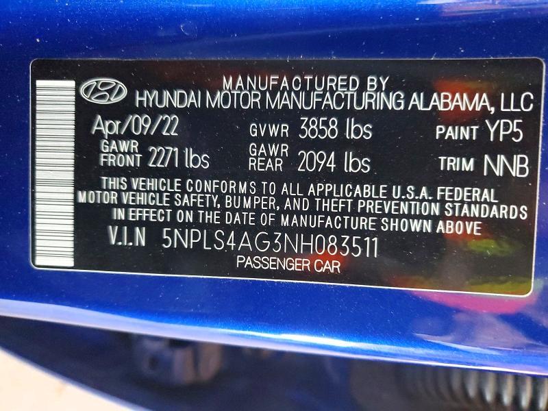 2022 Hyundai Elantra sel
