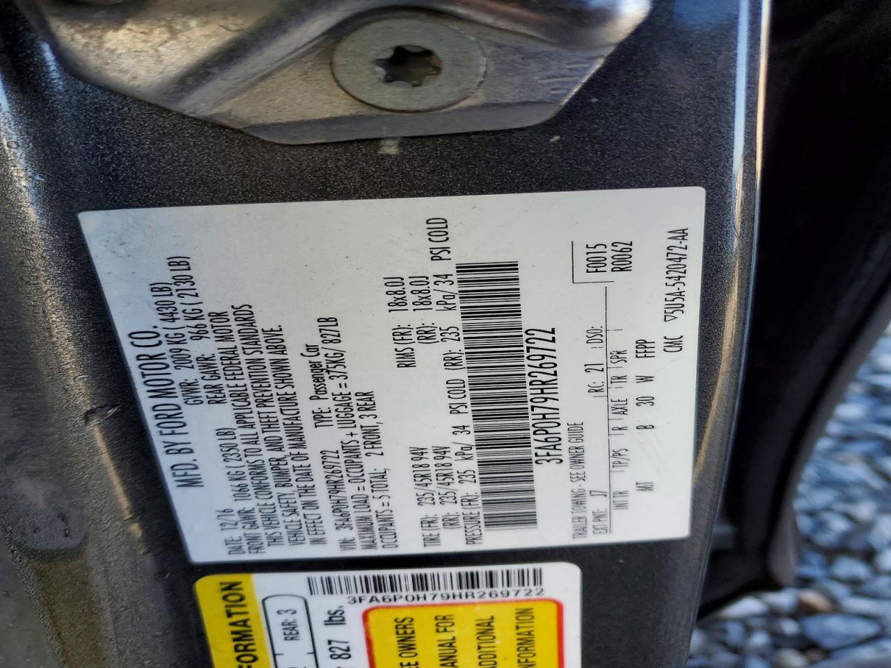 2017 Ford Fusion se