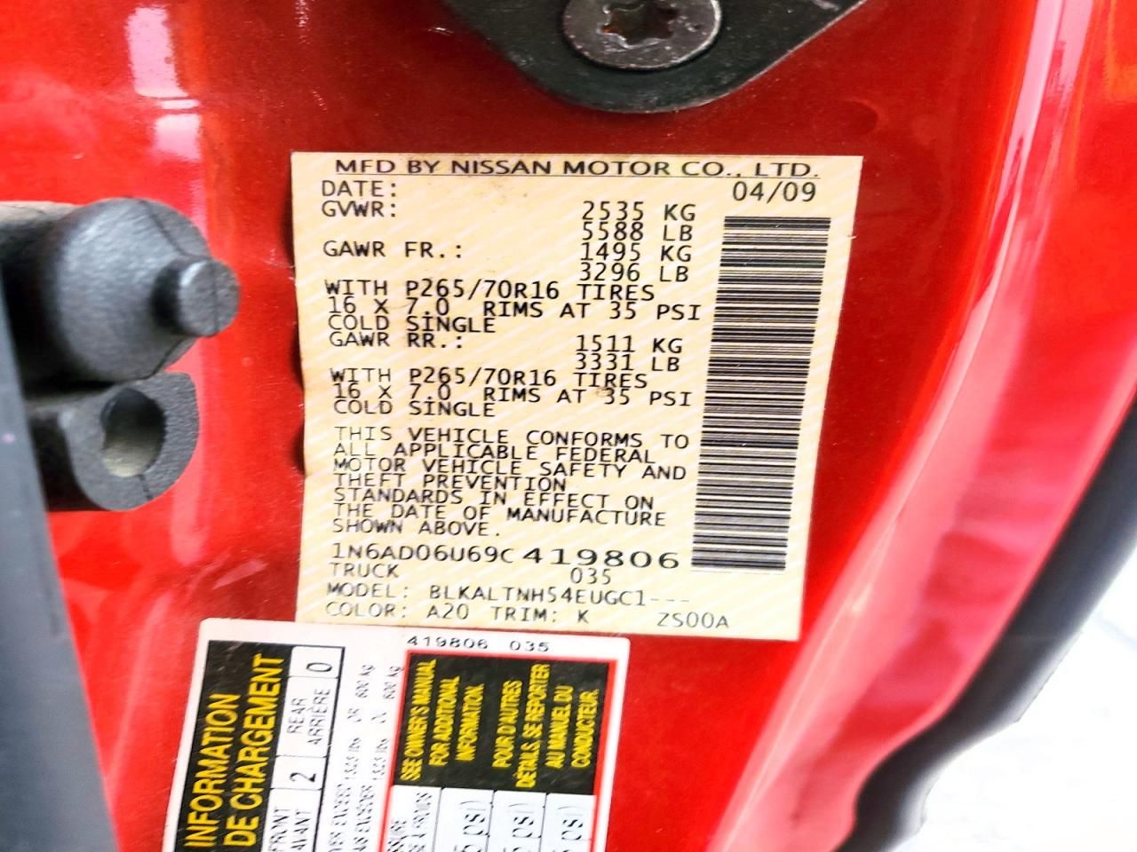 2009 Nissan Frontier King Cab SE