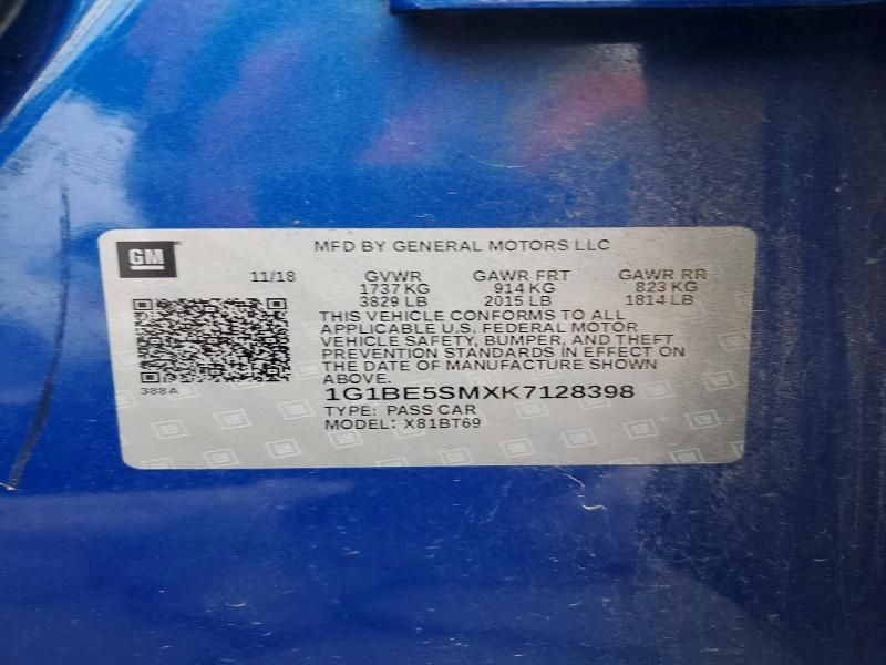 2019 Chevrolet Cruze lt