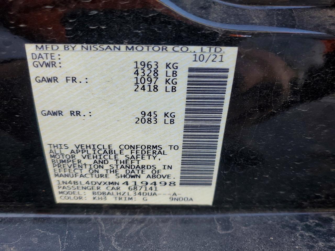 2021 Nissan Altima