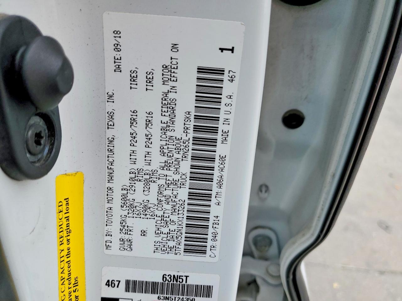 2019 Toyota Tacoma SR