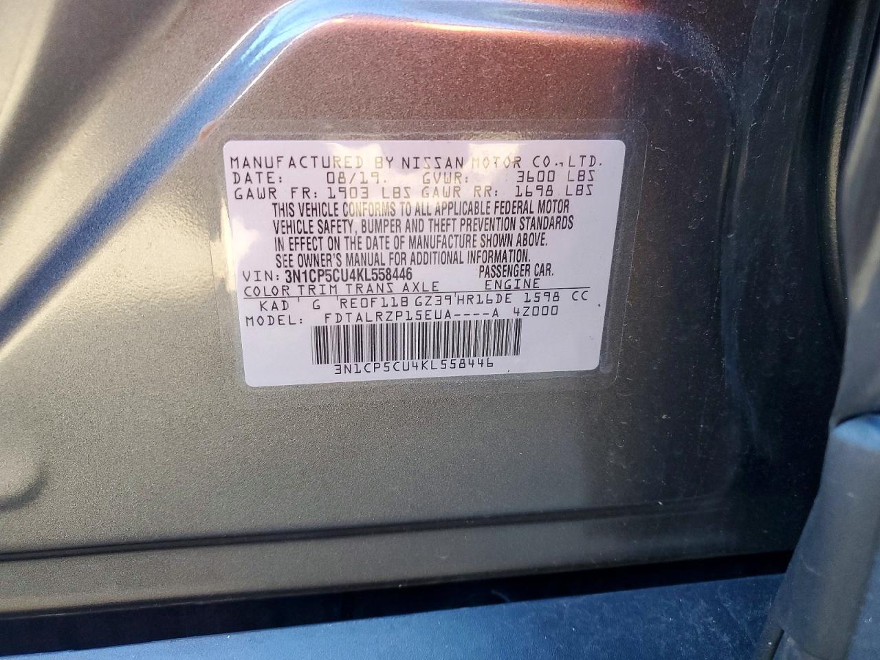 2019 Nissan Kicks s