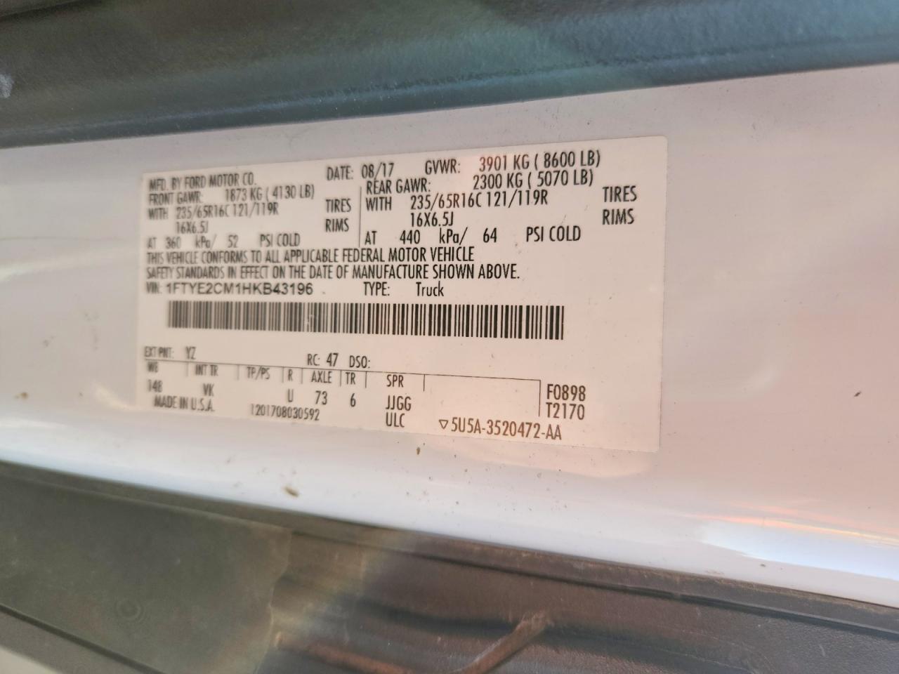 2017 Ford Transit T-150