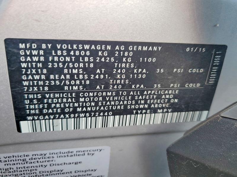 2015 Volkswagen Tiguan s