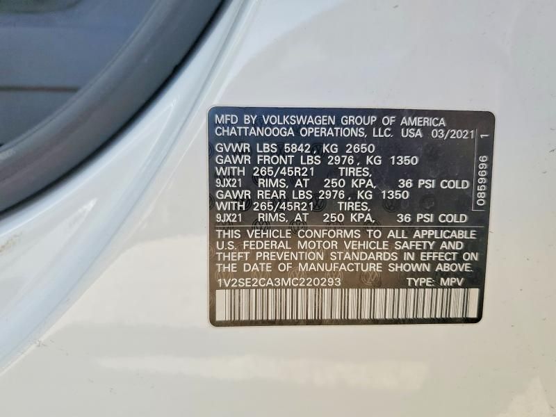 2021 Volkswagen Atlas Cross Sport sel R-line