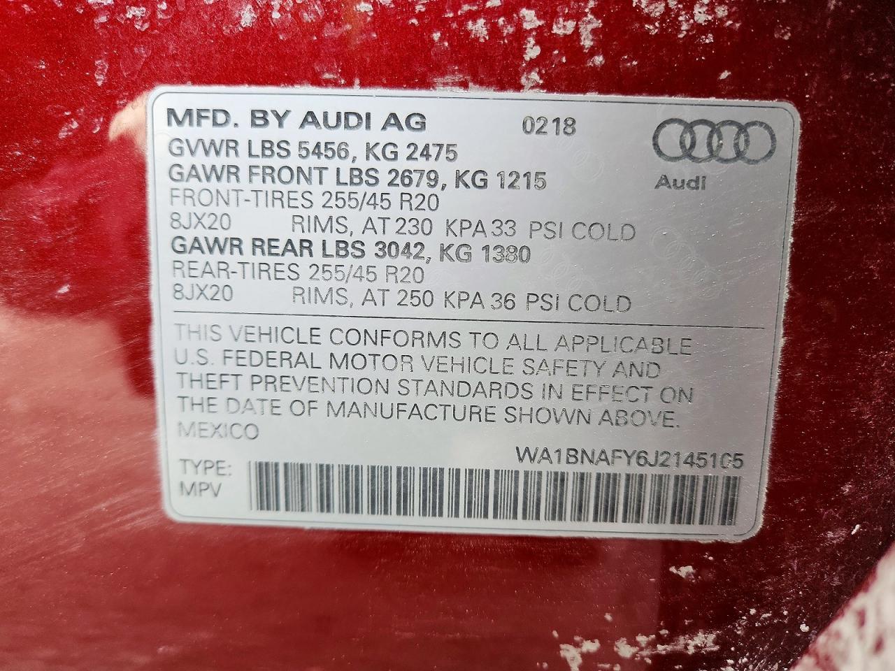 2018 Audi Q5 Premium Plus