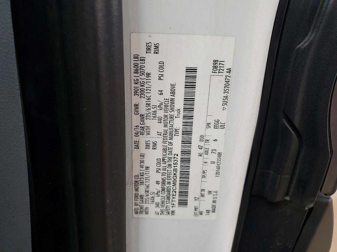 2016 Ford Transit T-150