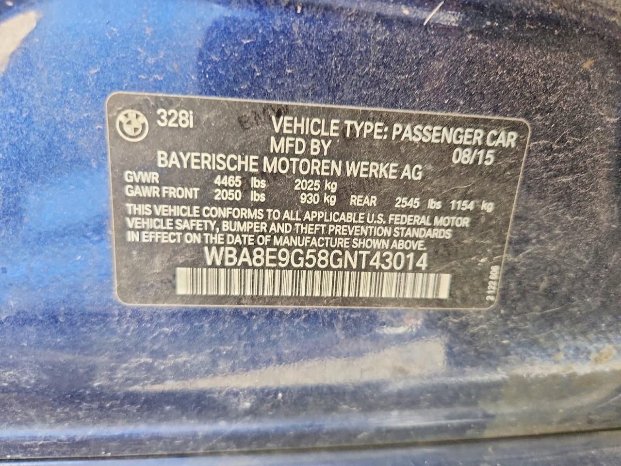 2016 BMW 328 i Sulev