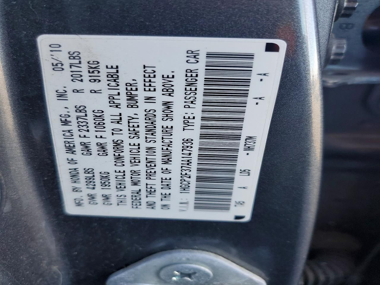 2010 Honda Accord lx