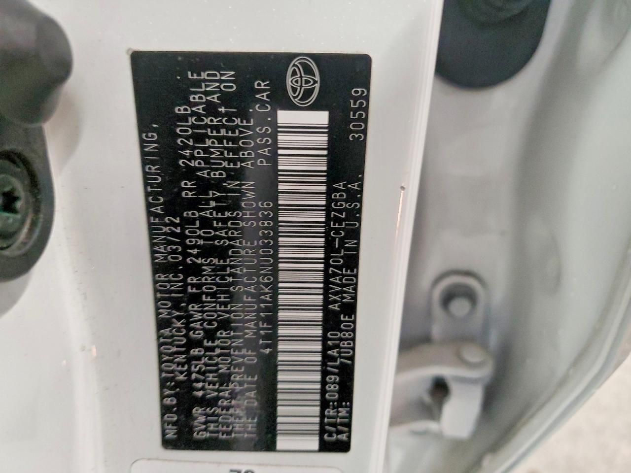 2022 Toyota Camry xle