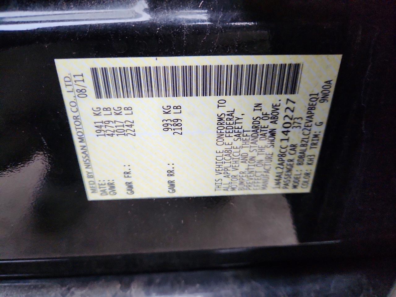 2012 Nissan Altima Base