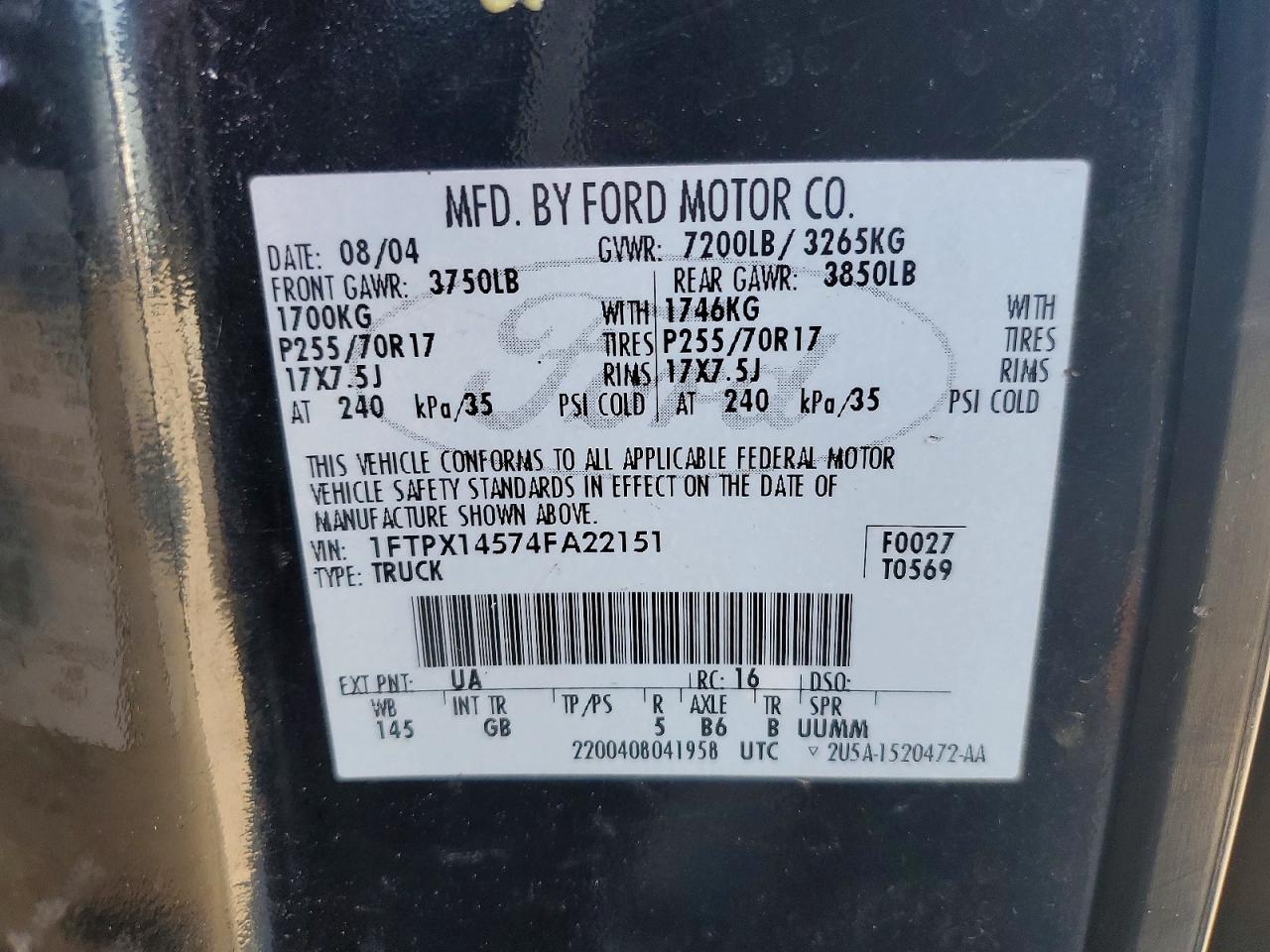 2004 Ford F150