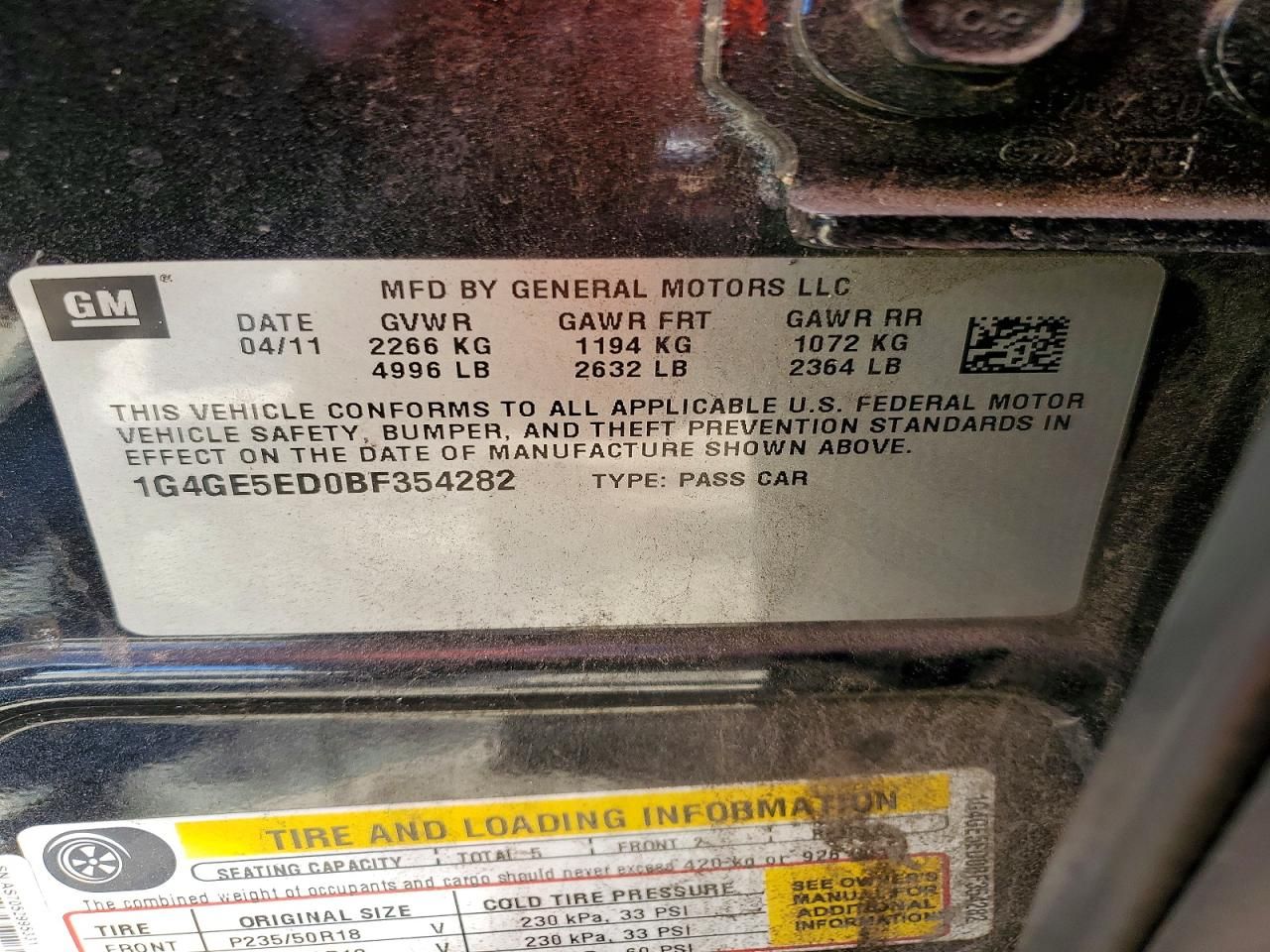 2011 Buick Lacrosse cxs