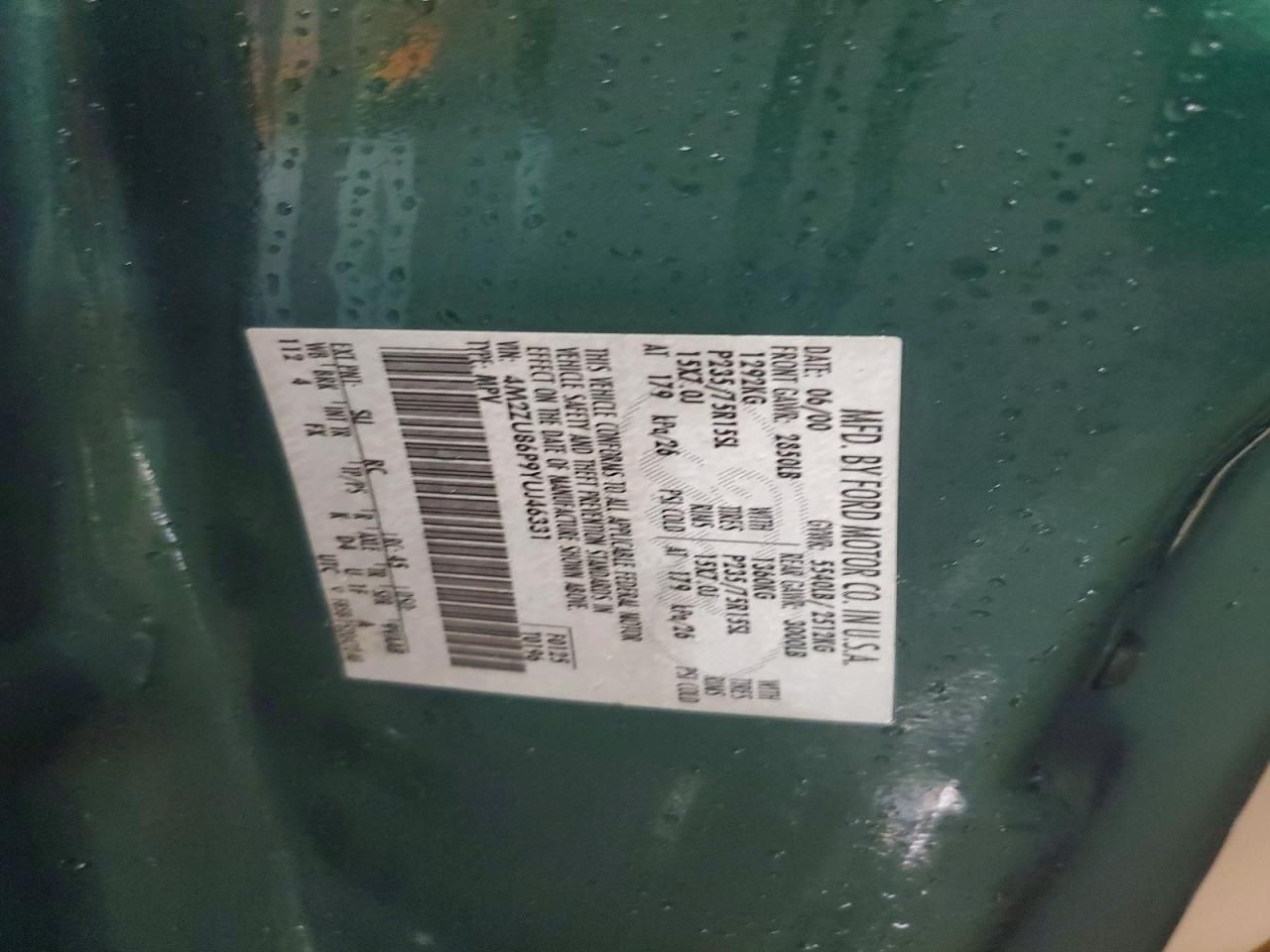 2000 Mercury Mountaineer