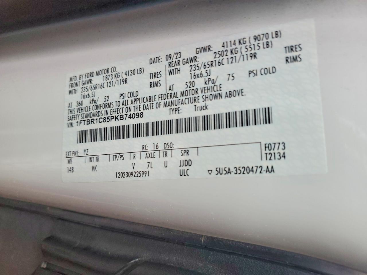 2023 Ford Transit T-250 Delivery Van