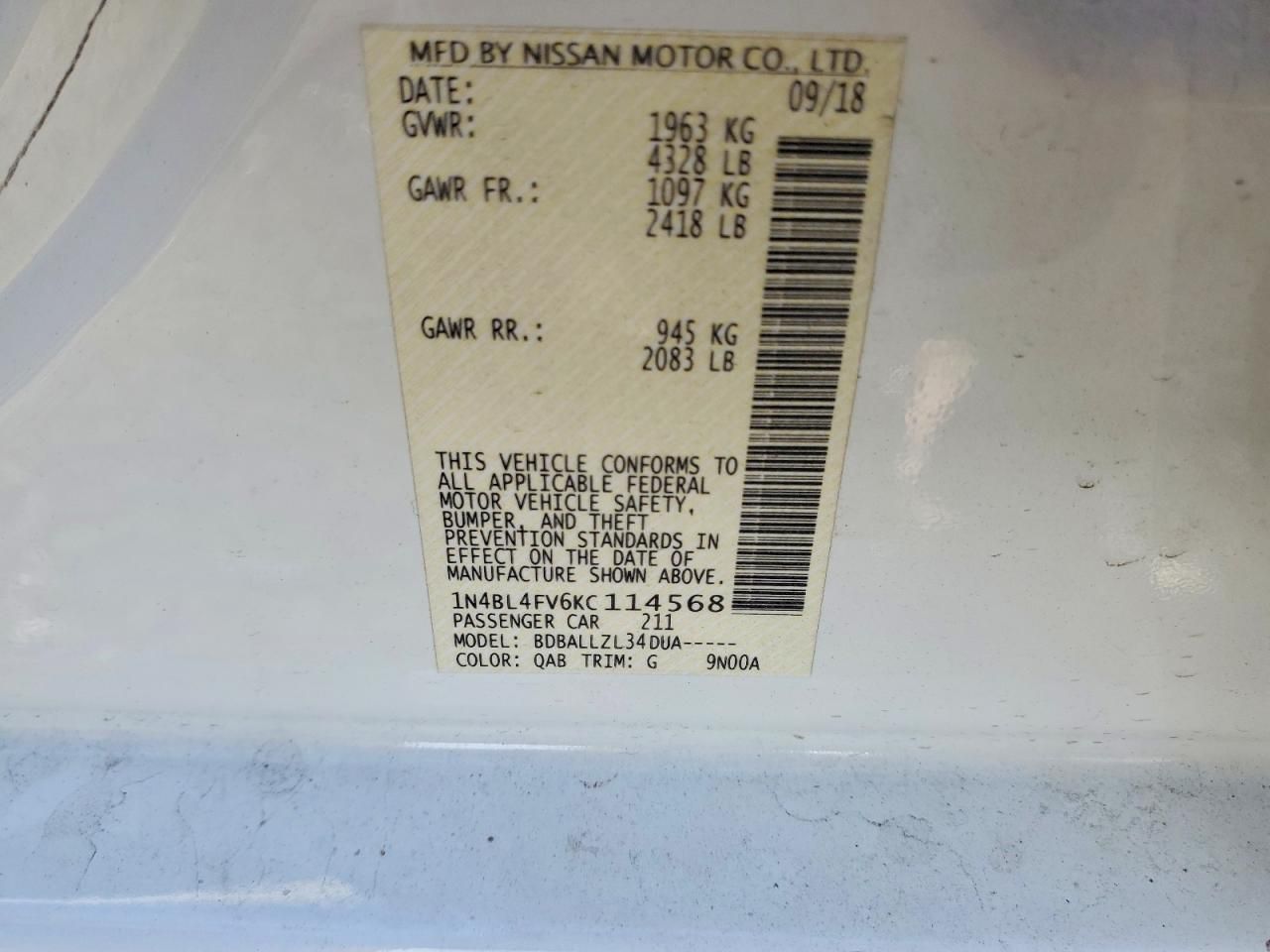 2019 Nissan Altima Platinum