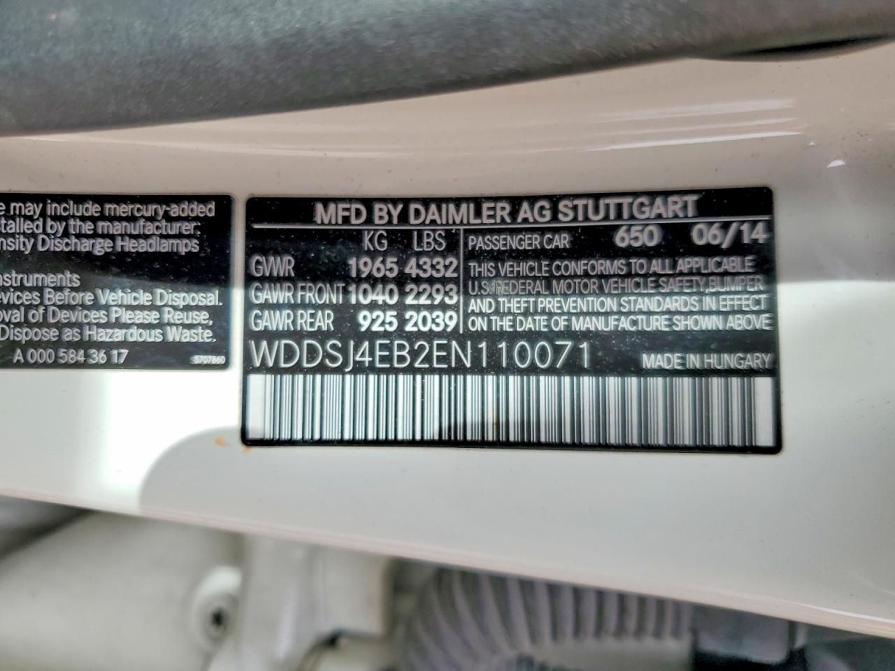 2014 Mercedes-Benz Cla 250