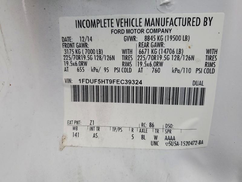 2015 Ford F550 Super Duty Dump Truck