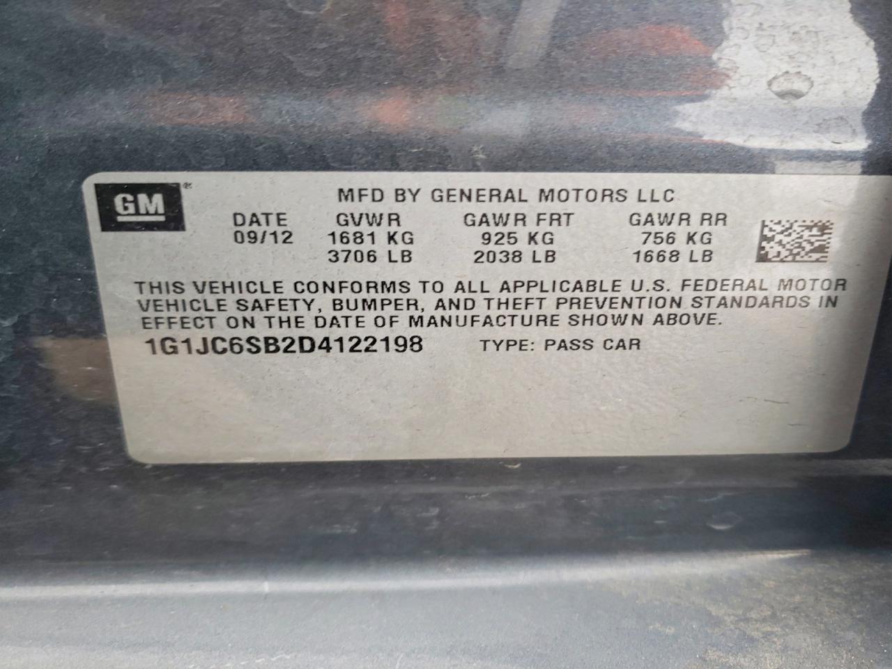 2013 Chevrolet Sonic lt