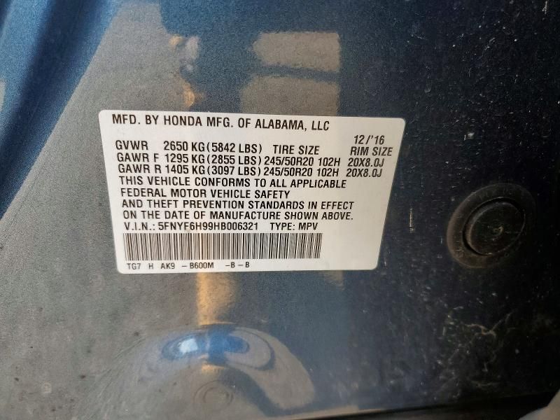 2017 Honda Pilot Touring