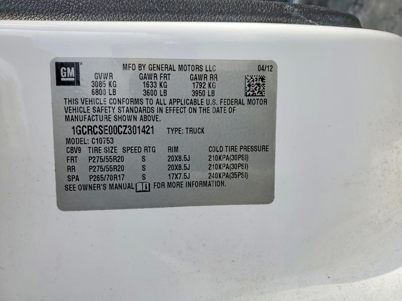 2012 Chevrolet Silverado C1500 LT