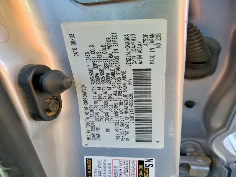 2004 Toyota 4runner SR5