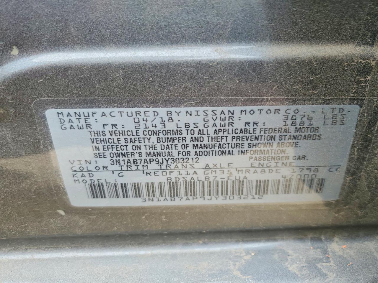 2018 Nissan Sentra s