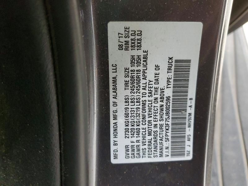 2018 Honda Ridgeline rtl