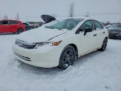 Honda salvage cars for sale: 2012 Honda Civic dx