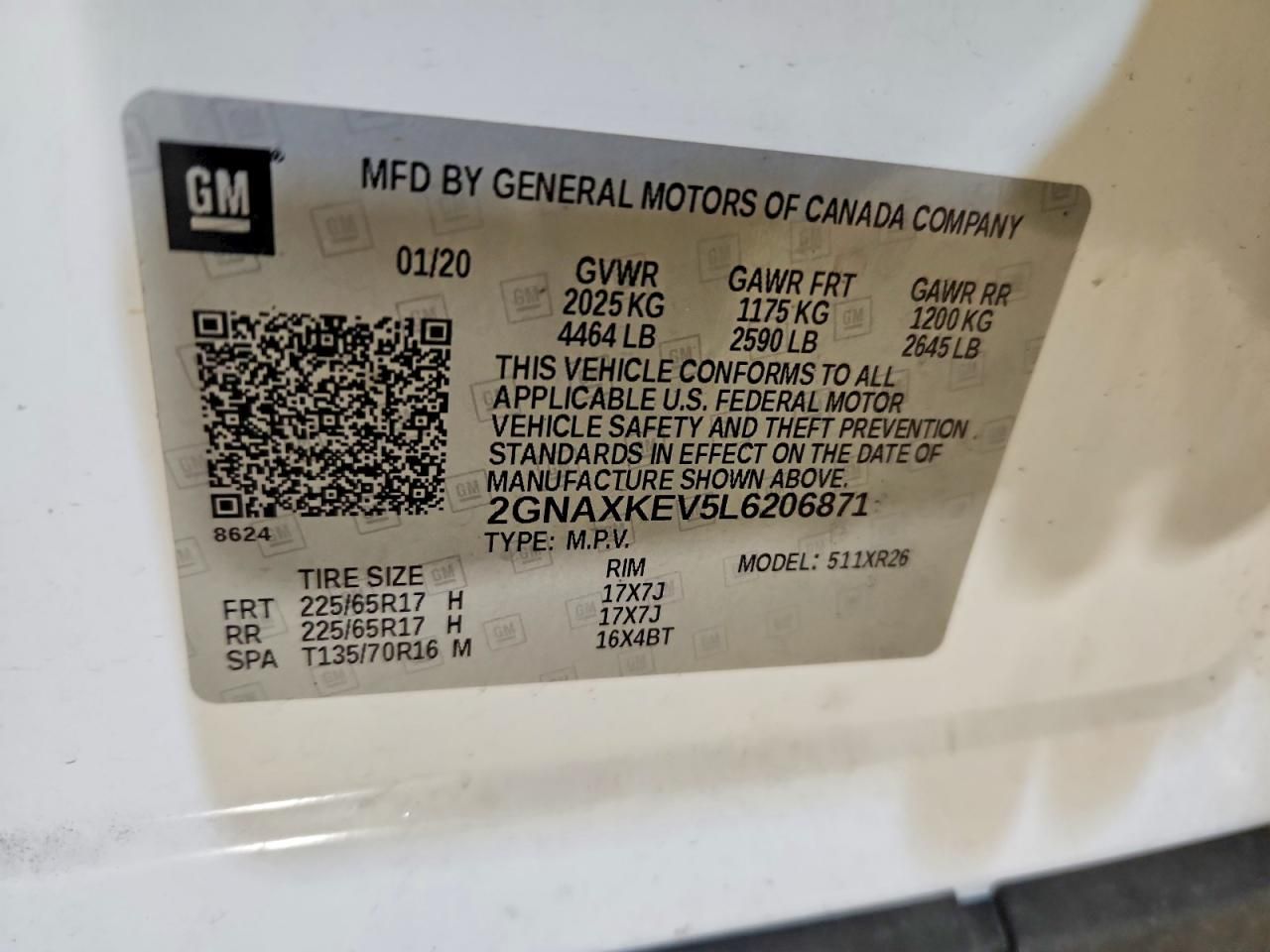 2020 Chevrolet Equinox lt