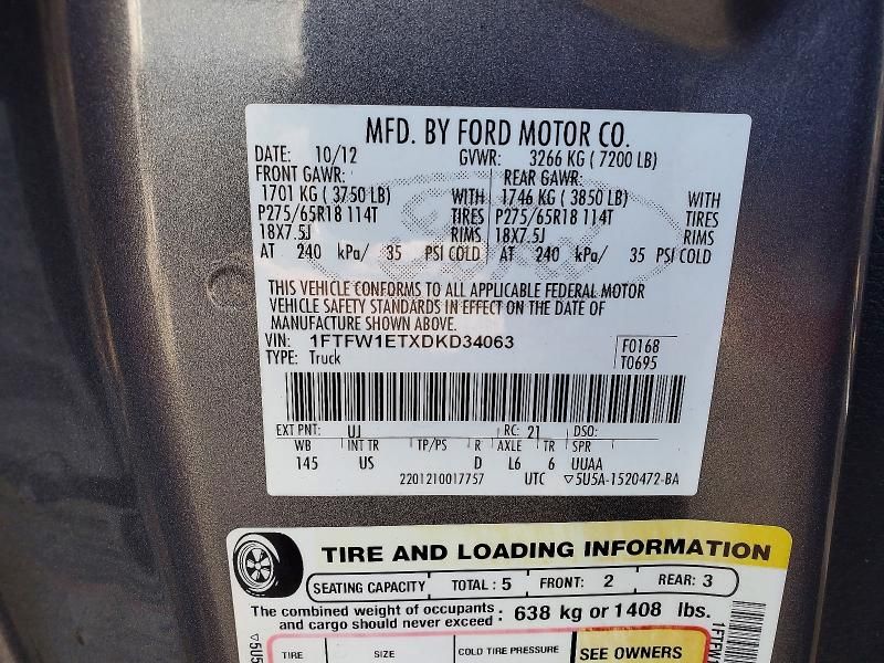 2013 Ford F150 Supercrew