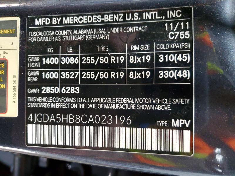 2012 Mercedes-Benz Ml 350 4matic