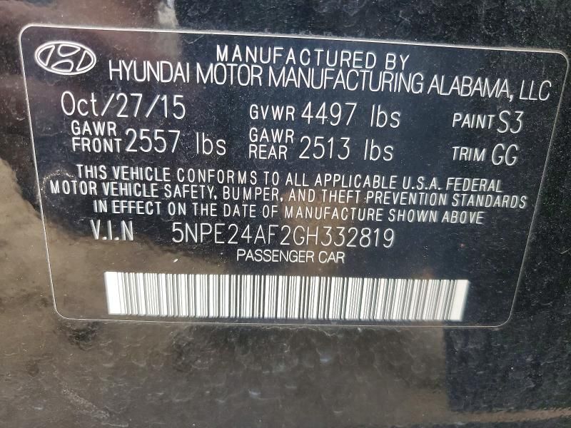 2016 Hyundai Sonata se