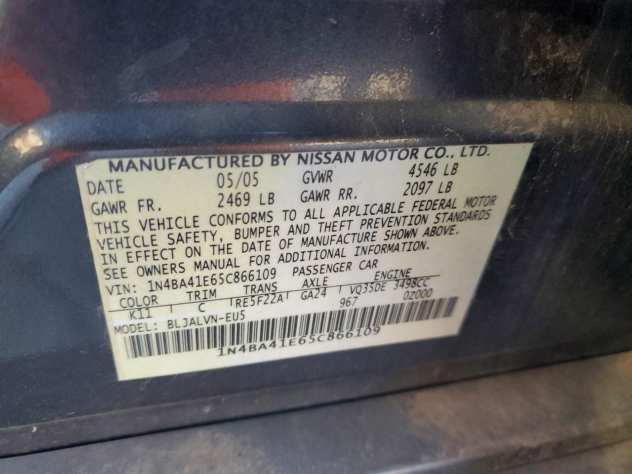 2005 Nissan Maxima se