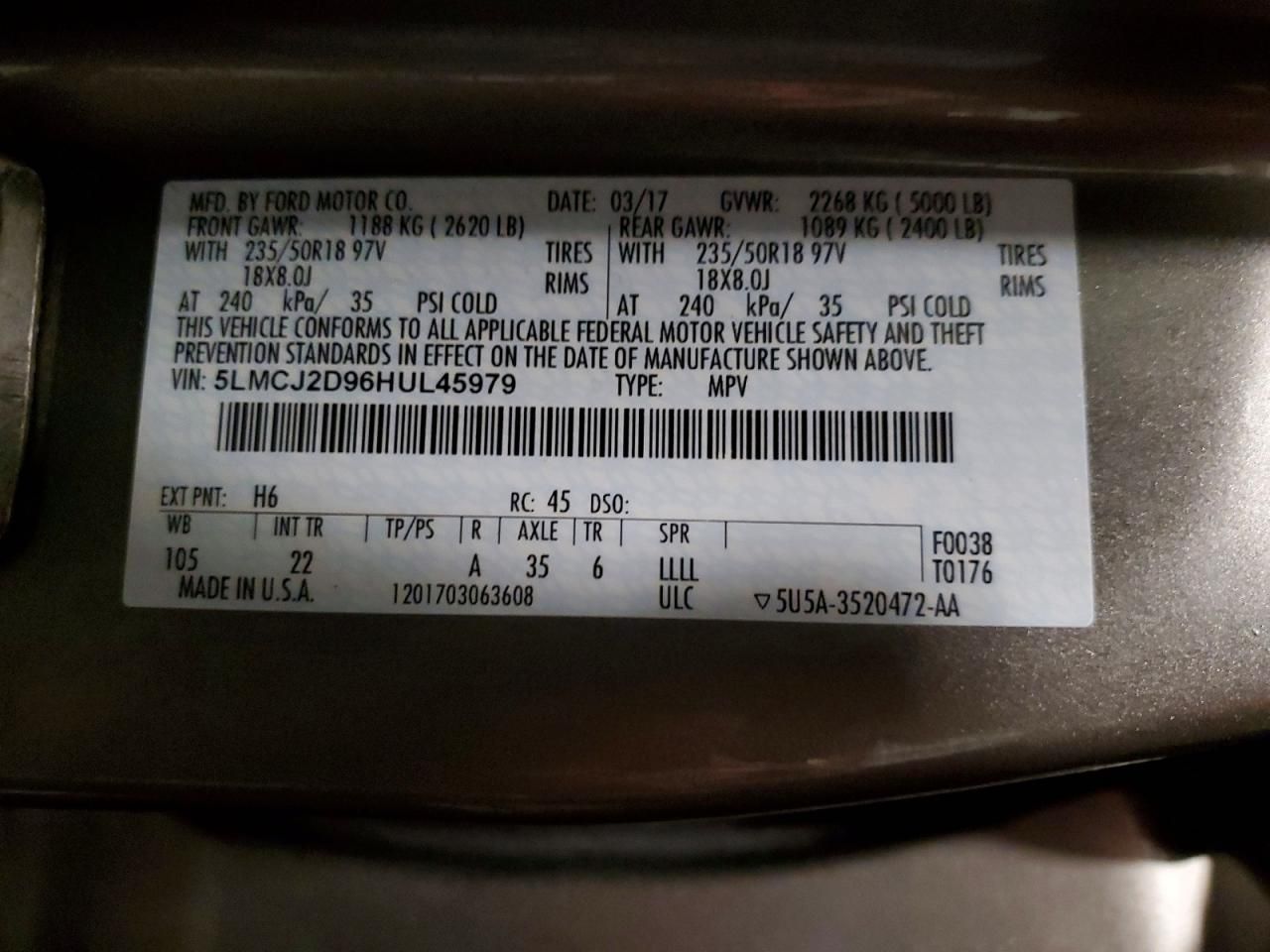 2017 Lincoln Mkc Select