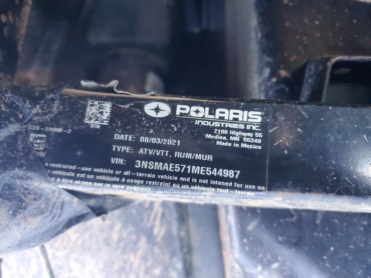 2021 Polaris Ranger 570 Utility Vehicle