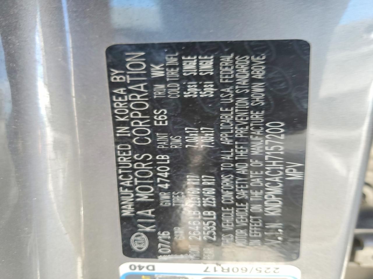 2017 KIA Sportage lx