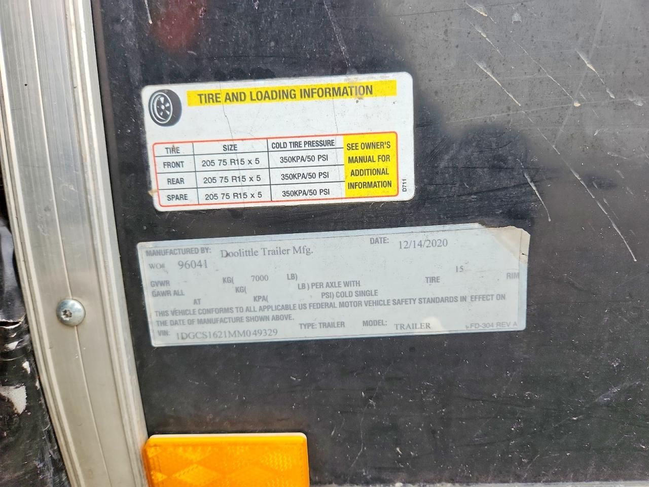 2021 Doolittle Cargo-Enclosed Cargo Trailer