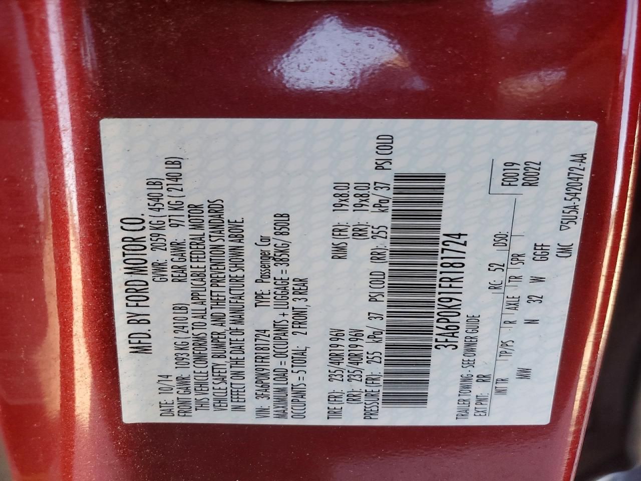 2015 Ford Fusion Titanium