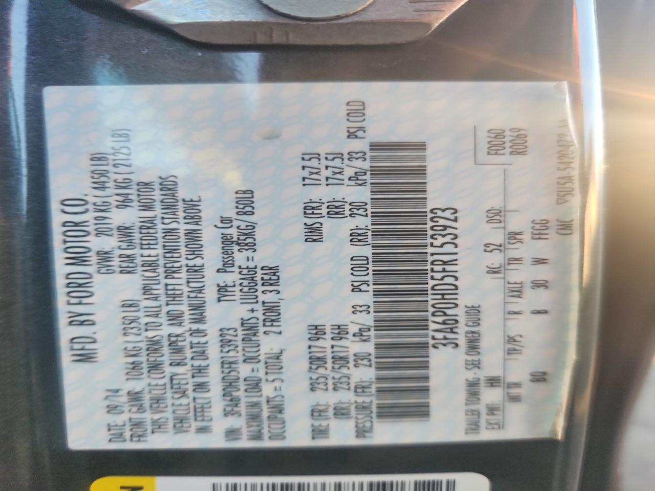 2015 Ford Fusion se