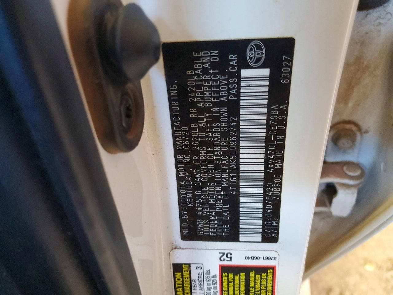 2020 Toyota Camry se