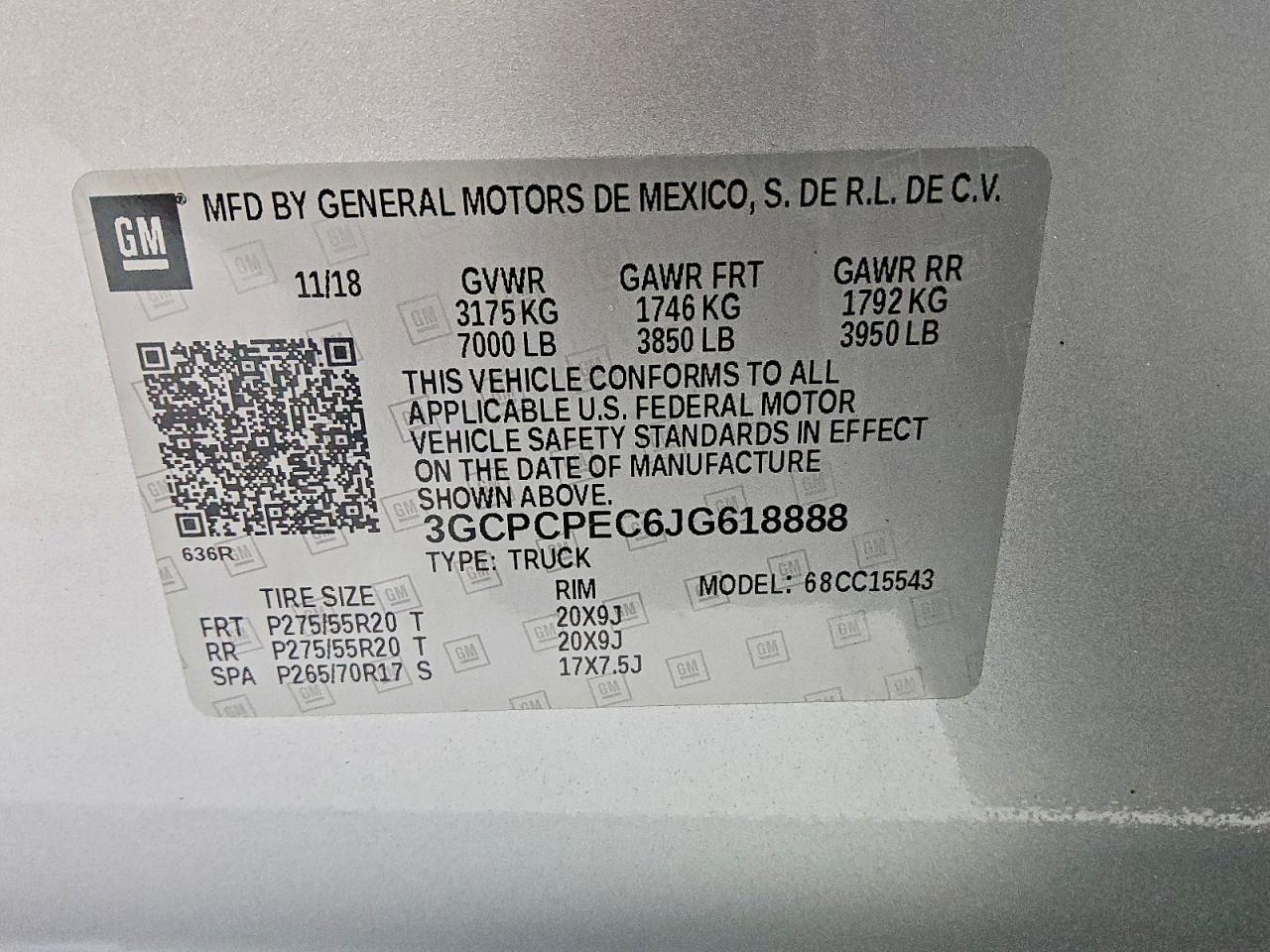 2018 Chevrolet Silverado C1500 Custom