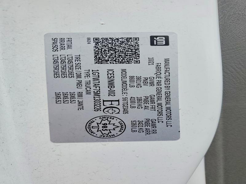 2021 GMC Savana G2500 Delivery van