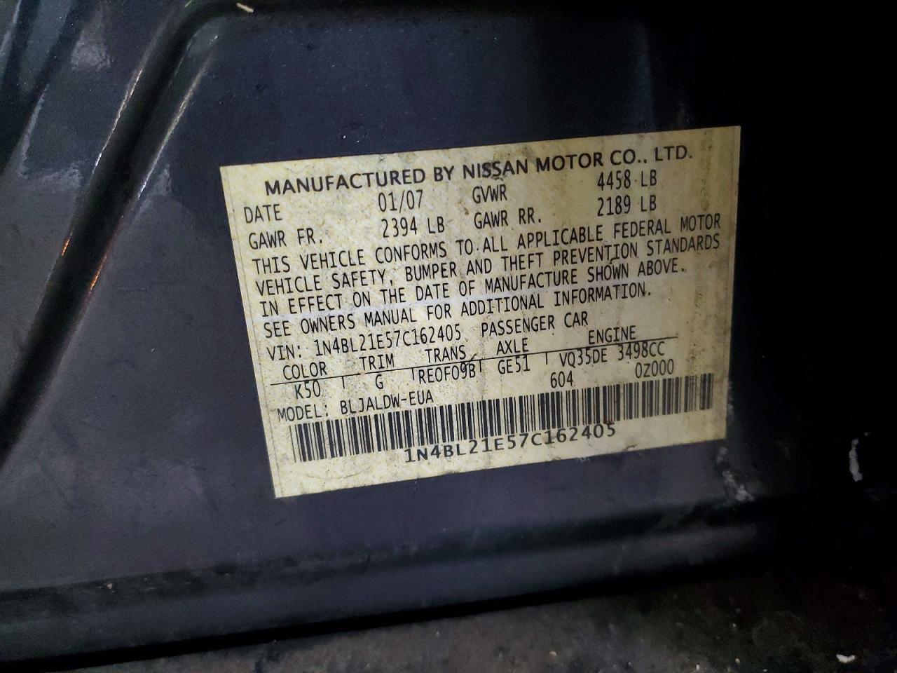 2007 Nissan Altima 3.5se