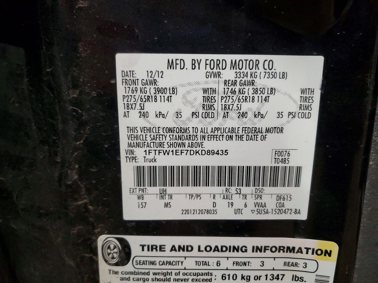 2013 Ford F150 Supercrew