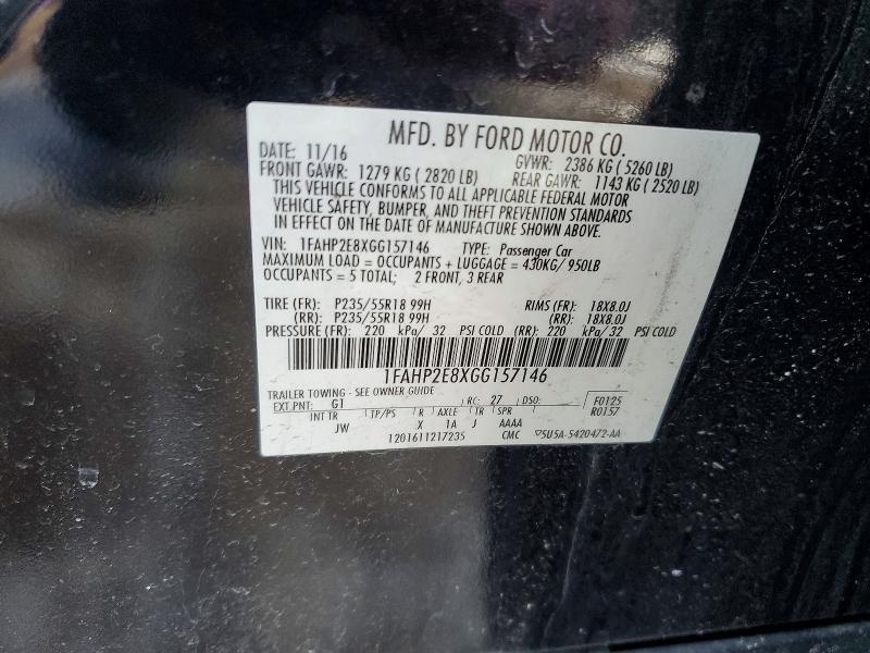 2016 Ford Taurus sel