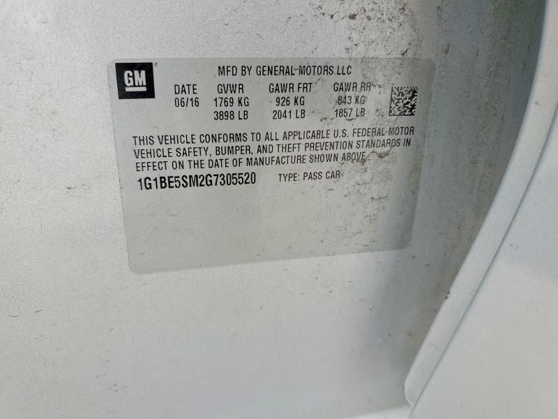 2016 Chevrolet Cruze lt